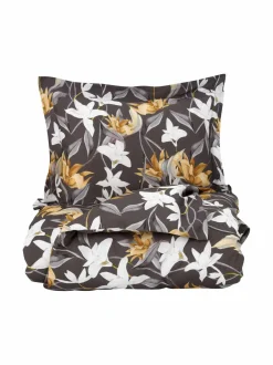 Liinavaatteet|Villa Stockmann Iris-satiinityynyliina DK.GREY/WHITE/SAND COMBO