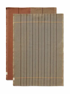 Keittiö- & Kattaustekstiilit|Ferm Living Ito Tea -keittiöpyyhe 2 kpl HAZEL/OAT