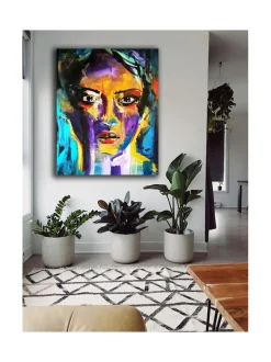 Taulut & Julisteet|Jenniemilia Design , WILMA voimanainen canvas -taulu 80 x 100 cm