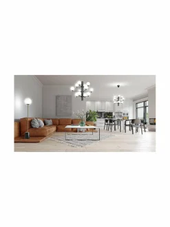 Kattovalaisimet|Design by Grönlund Jubileum 12 -kattovalaisin 70 cm BLACK / MAT BRASS / OPAL GLASS