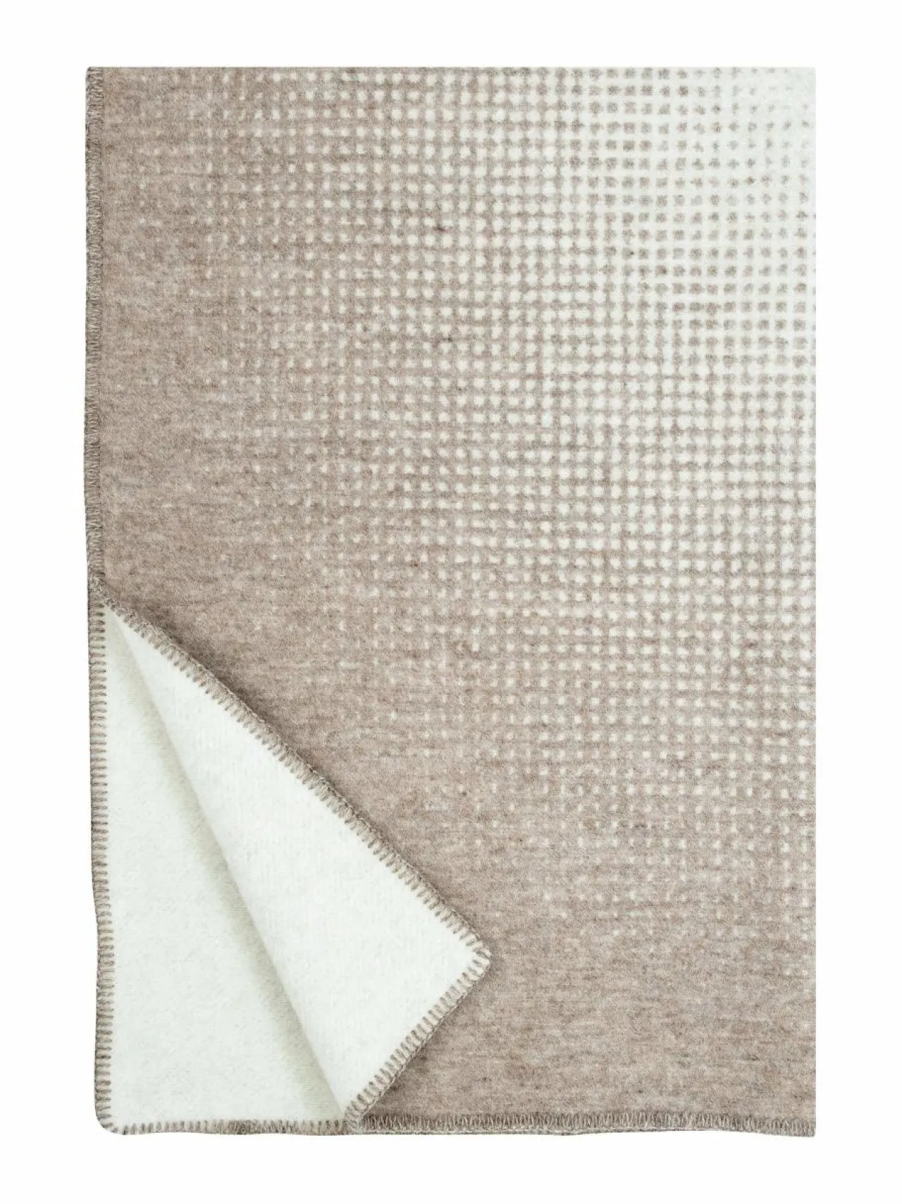 Huovat & Päiväpeitot|Lapuan Kankurit Juhannus-villahuopa 100 x 150 cm 1 WHITE-NATURE'S BEIGE