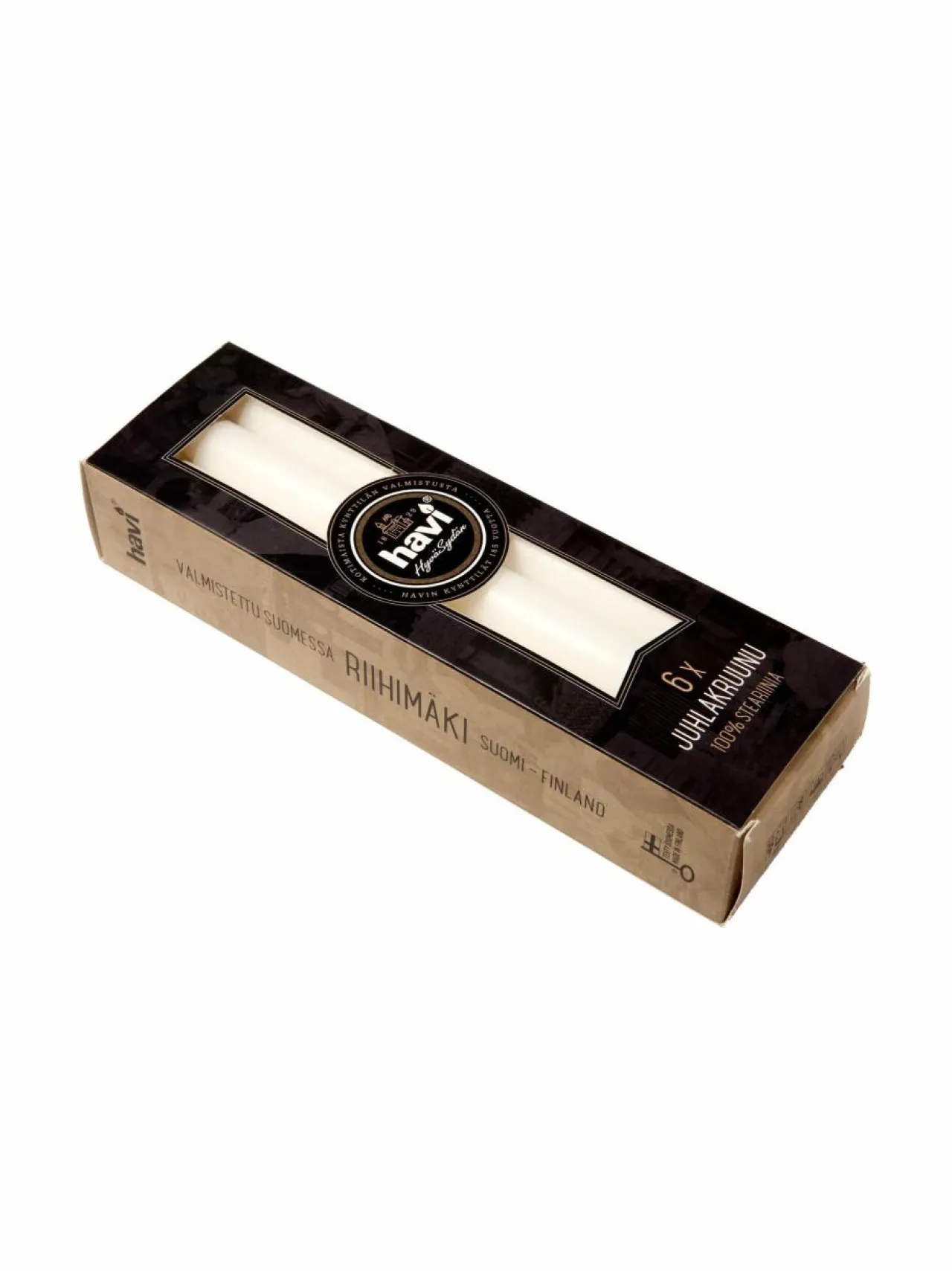 Kynttilät & Lyhdyt|Havi Juhlakruunukynttilä 24 cm, 6 kpl WHITE