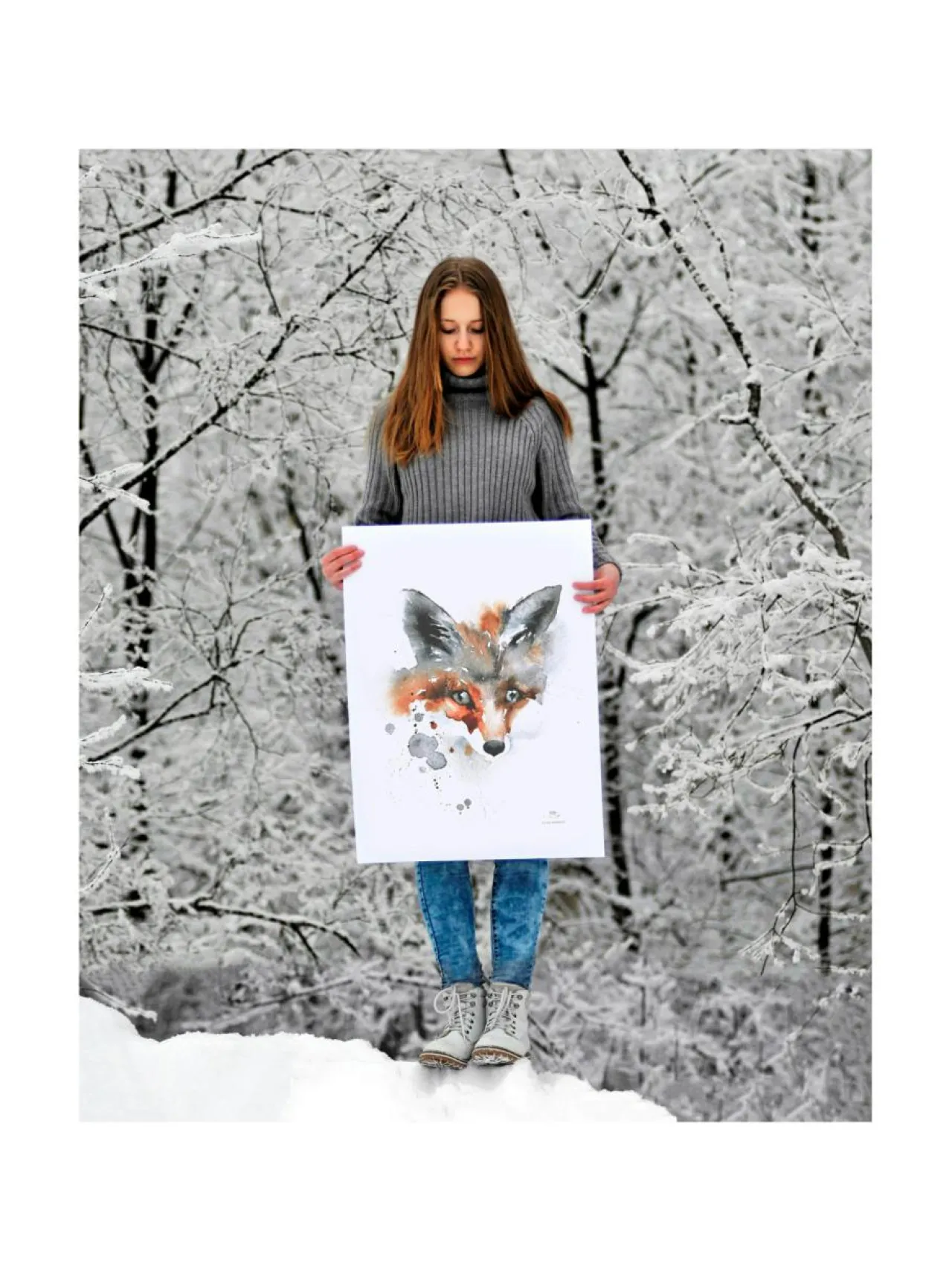 Taulut & Julisteet|ESTER VISUAL Juliste Kettu 50x70 cm