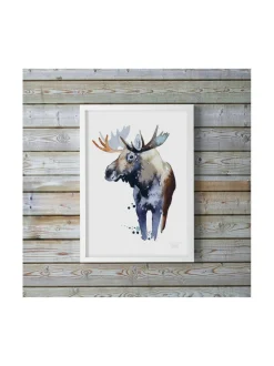 Taulut & Julisteet|ESTER VISUAL Juliste Kruunupää hirvi 50x70 cm