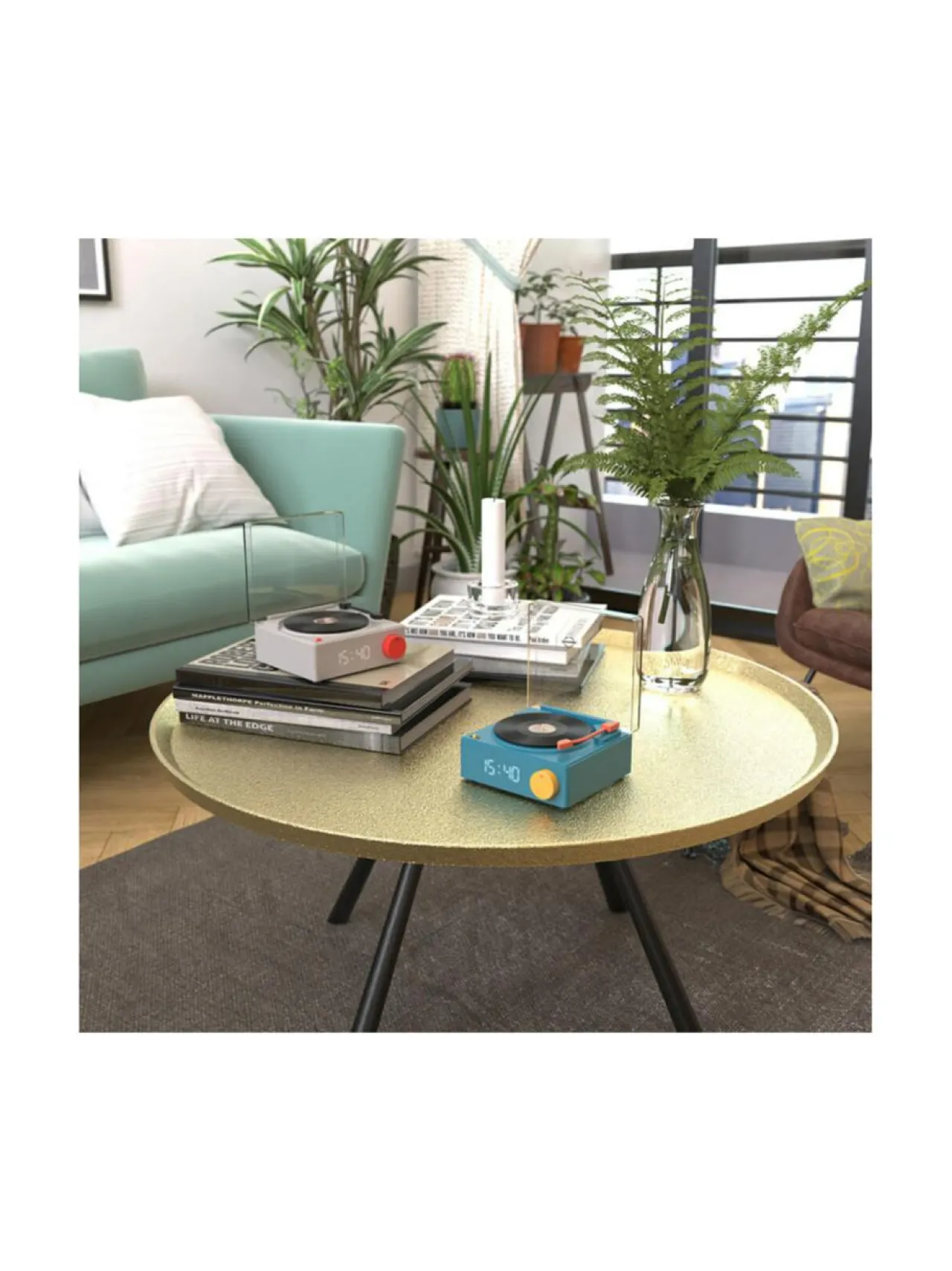 Audio|Mob Kaiutin Ja Herätyskello Retro Levysoitin