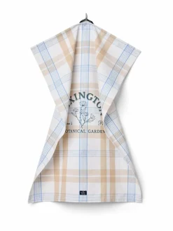 Keittiö- & Kattaustekstiilit|Lexington Kasviaiheinen ruudullinen keittiöpyyhe 50 x 70 cm 1067-KT10 WHITE/BEIGE/BLUE