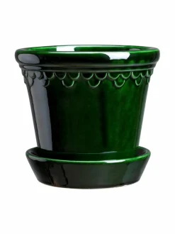 Ruukut & Istutusastiat|Bergs Potter Københavner-ruukku Ø 14 cm EMERALD GREEN