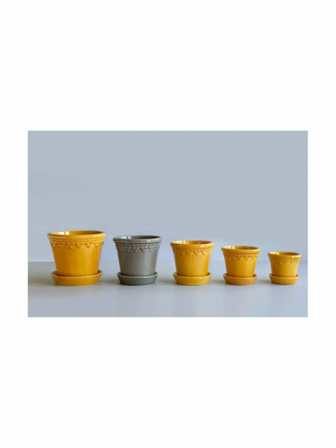 Ruukut & Istutusastiat|Bergs Potter Københavner-ruukku Ø 18 cm AMBER YELLOW