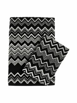 Kylpyhuonetekstiilit|Missoni Home Keith-pyyhe 40 x 70 cm BLACK/WHITE
