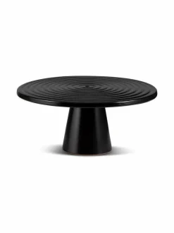 Tarjoiluastiat|DUTCHDELUXES Keraaminen kakkutarjotin M BM BLACK MATT