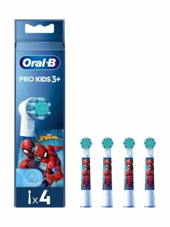 Hampaidenhoito|Oral-B Kids 3+ Spiderman -hammaspäät 4-pack WHITE/BLUE