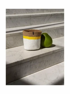 Säilytys|Mifuko Kiondo XS -kori TOP STRIPE YELLOW