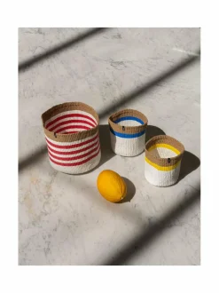 Säilytys|Mifuko Kiondo XS -kori TOP STRIPE YELLOW