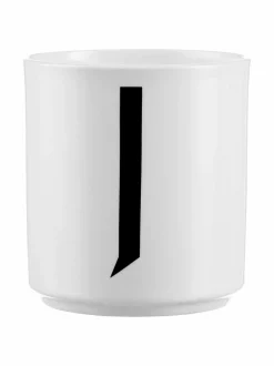 Mukit & Kupit & Asetit|Design Letters Kirjainmuki, J VALKOINEN/MUSTA