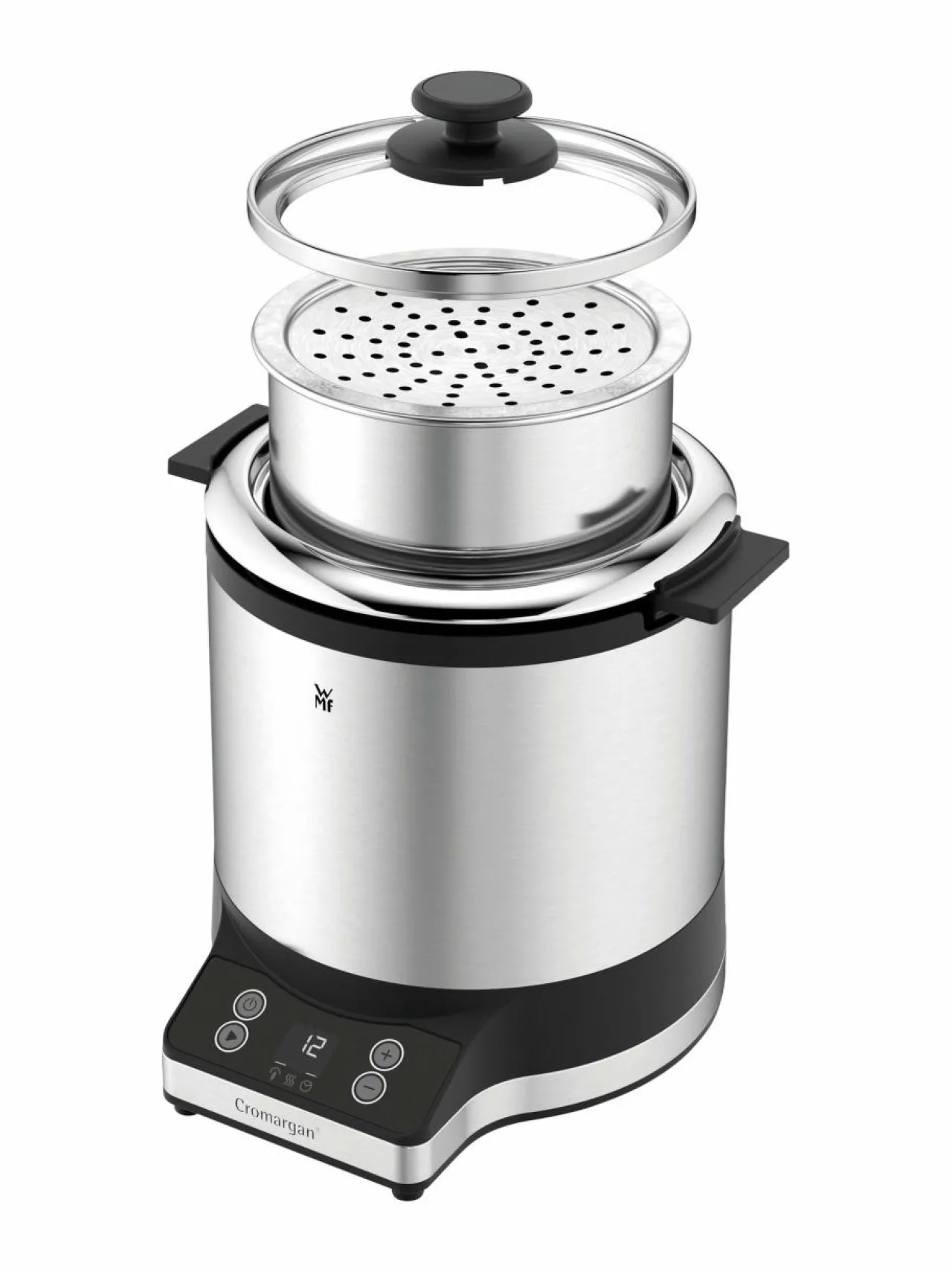 Muut Keittiölaitteet|WMF KitchenMinis® Rice Cooker With To-Go Lunch Box -riisinkeitin CROMARGAN STEEL