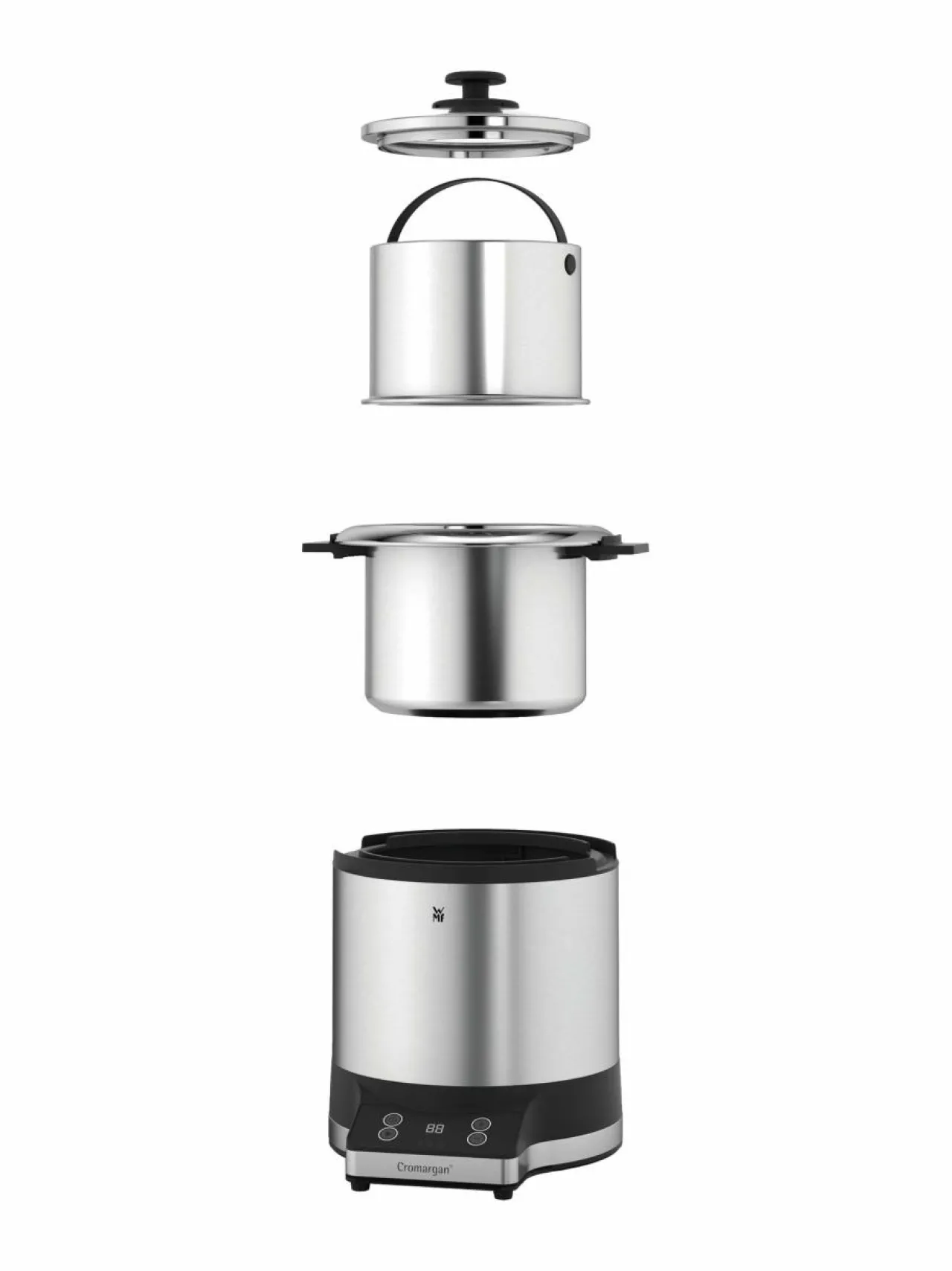 Muut Keittiölaitteet|WMF KitchenMinis® Rice Cooker With To-Go Lunch Box -riisinkeitin CROMARGAN STEEL