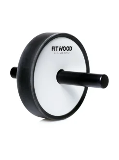 Kuntoilutarvikkeet|FitWood KIVI voimapyörä VALKOINEN – MUSTA – MUSTA ALUMIINIKAHVA