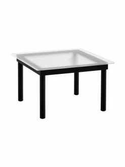 Pöydät|HAY Kofi-sohvapöytä, 60 x 60 cm BLACK / CLEAR REEDED GLASS