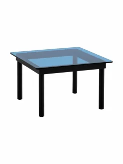 Pöydät|HAY Kofi-sohvapöytä, 60 x 60 cm BLACK / BLUE TINTED GLASS