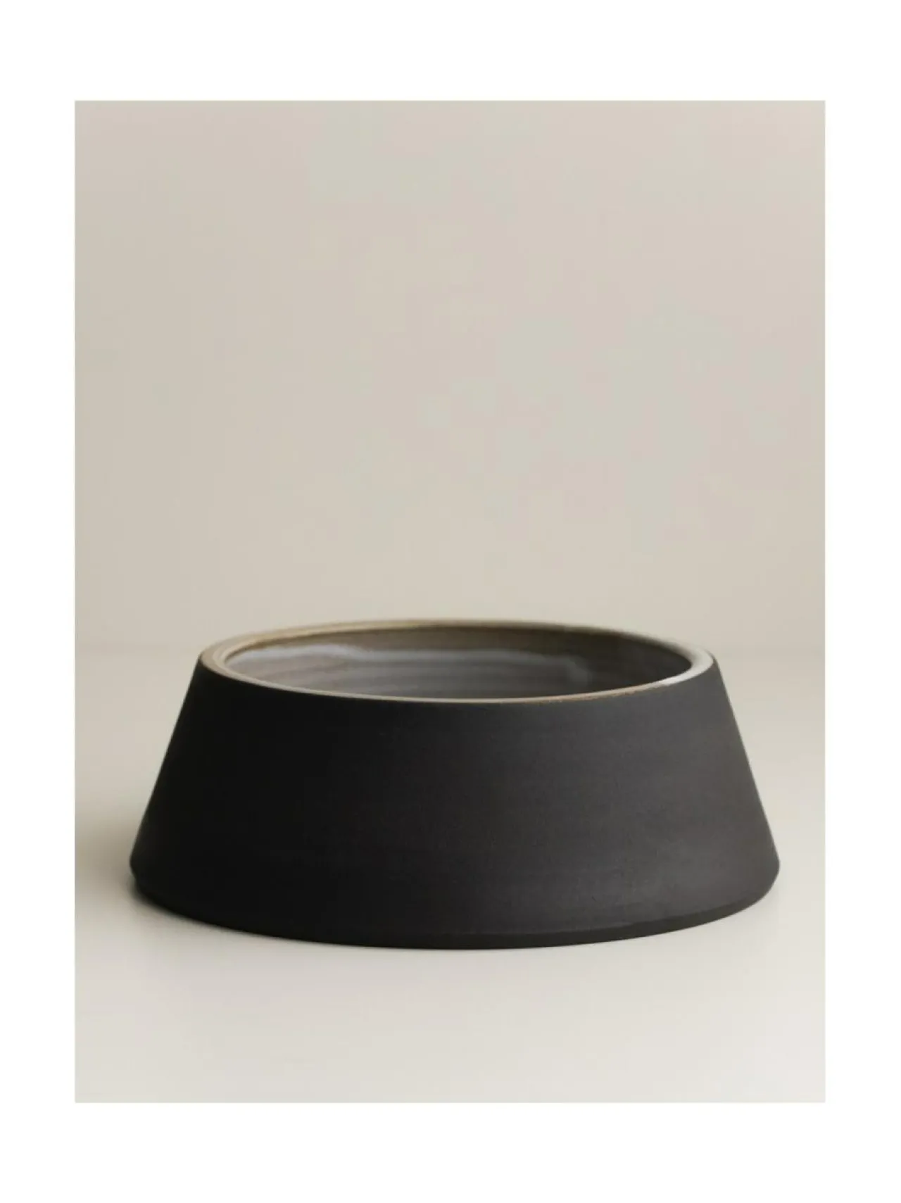 Ruokakupit Ja -Tarvikkeet|Oliver's Life & Style Koiran keraaminen ruokakulhosetti, 2 kulhoa, (alaspäin levenevät kulhot) MUSTA