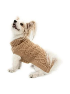 Koiran Vaatteet|Oliver's Life & Style Koiran neule, palmikko, BEIGE