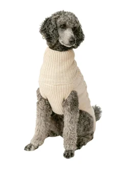 Koiran Vaatteet|Oliver's Life & Style Koiran neule, palmikko, vaalea beige