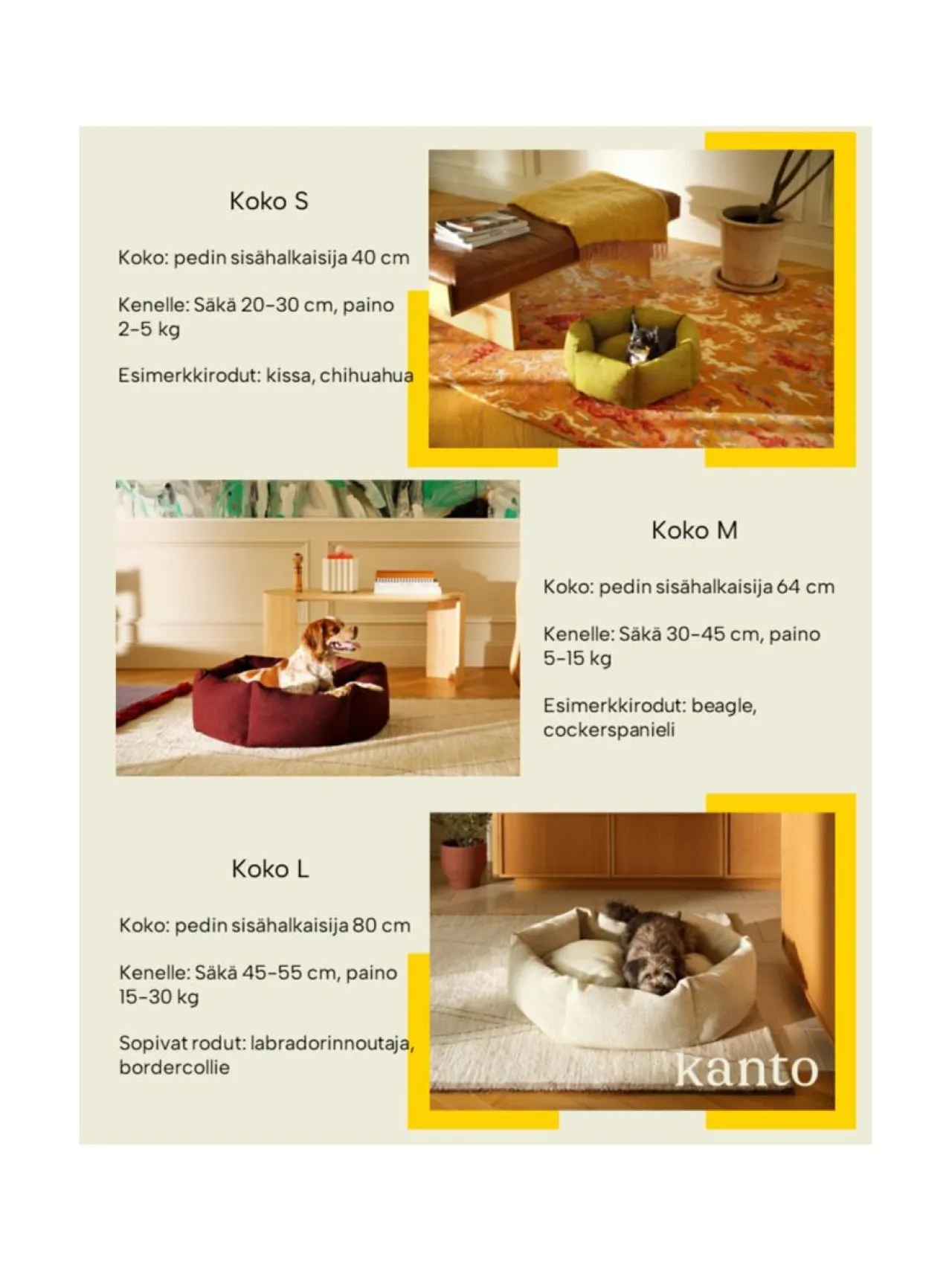 Pedit Ja Makuualustat|Kanto Koiranpeti Luoto x Kvadrat CLOUD