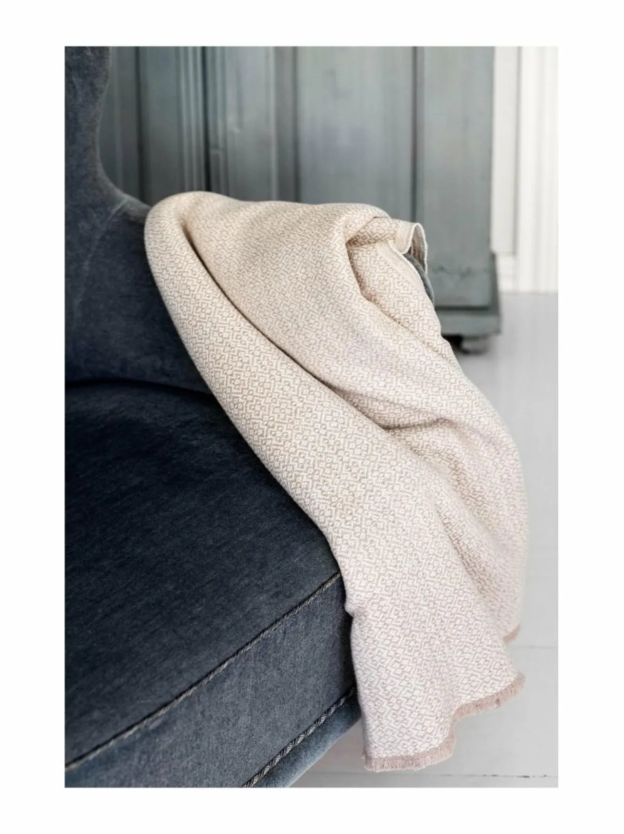 Huovat & Päiväpeitot|Lapuan Kankurit Koli-villahuopa 150 x 170 cm BEIGE/WHITE