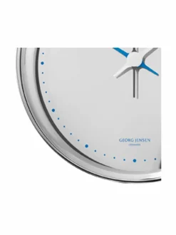 Peilit, Kellot & Kehykset|Georg Jensen Koppel-seinäkello 22 cm MIRROR ECHO STAINLESS STEEL