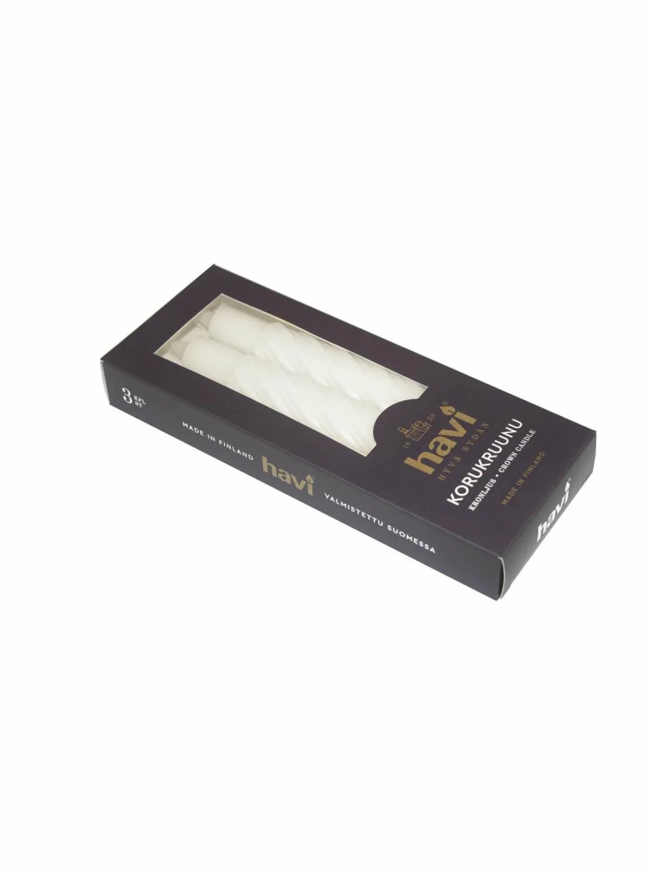 Kynttilät & Lyhdyt|Havi Korukruunukynttilä 3 kpl WHITE