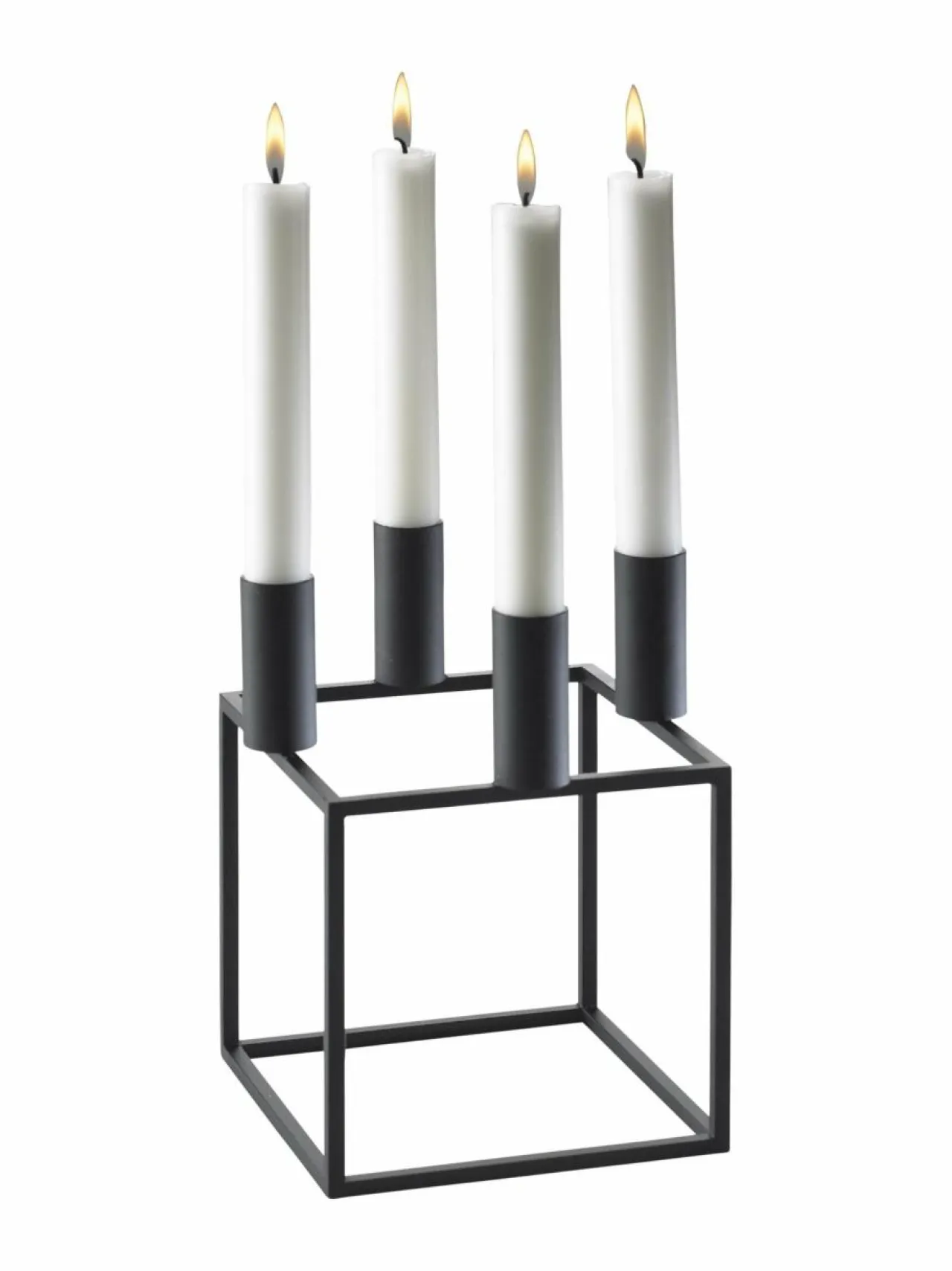 Kynttilät & Lyhdyt|Audo Copenhagen Kubus 4 -kynttilänjalka BLACK