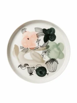 Lautaset & Kulhot|Arabia Kukkamaa-lautanen 19 cm GREEN