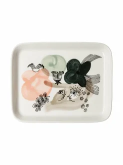 Lautaset & Kulhot|Arabia Kukkamaa-lautanen 15 x 19 cm GREEN