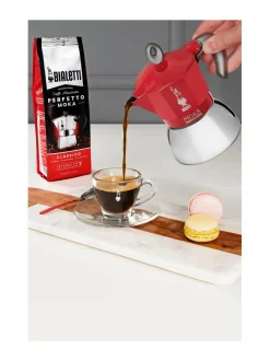 Tee, Kahvi & Vesi|Bialetti 2-kupin Moka Expresss Induction -mutteripannu induktioliedelle RED