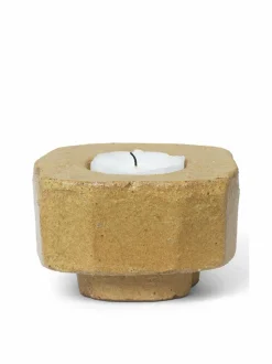 Kynttilät & Lyhdyt|Ferm Living Kurinu-kynttilänjalka HONEY