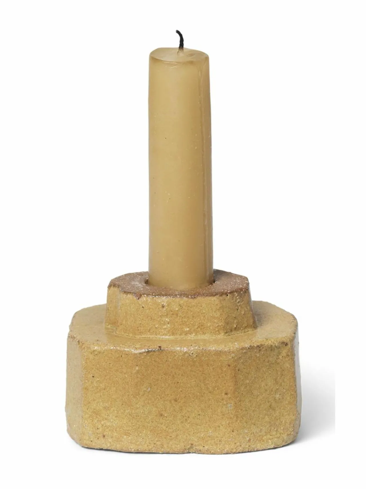 Kynttilät & Lyhdyt|Ferm Living Kurinu-kynttilänjalka HONEY