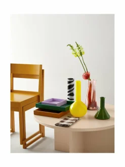 Koriste-Esineet|Kosta Boda Lab Round -lasimaljakko YELLOW