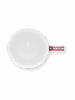 Mukit & Kupit & Asetit|PIP Studio Large Flower Festival Scallop -muki 350 ml DARK PINK