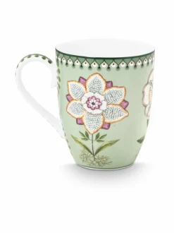 Mukit & Kupit & Asetit|PIP Studio Large Lily & Lotus -posliinimuki 350 ml LIGHT GREEN