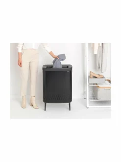 Pyykkihuolto|Brabantia Laundry Bin -pyykkikori, 2x45L MATT BLACK