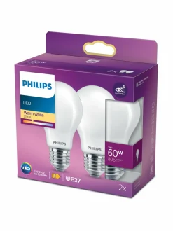 Lamput|Philips LED Classic 60W E27 Warm -lamppu 2 kpl WHITE
