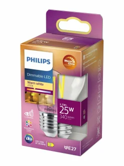 Lamput|Philips LED Classic 25W P45 E27 CL WGD90 SRT4 -kynttilälamppu CLEAR