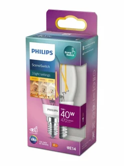 Lamput|Philips LED SceneSwitch 40W E14 Flame Warm -lamppu WHITE