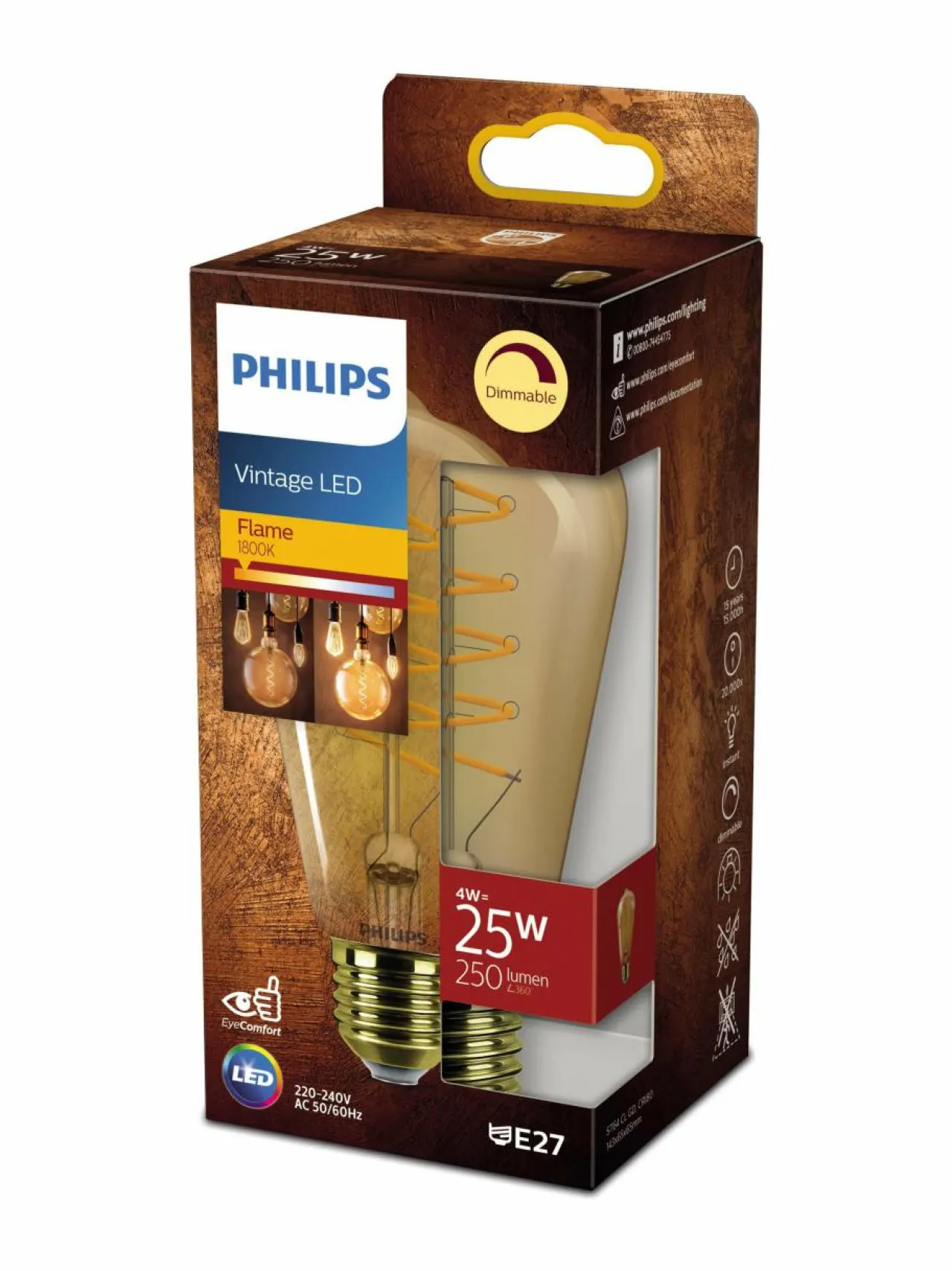 Lamput|Philips LED-lamppu classic AMBER