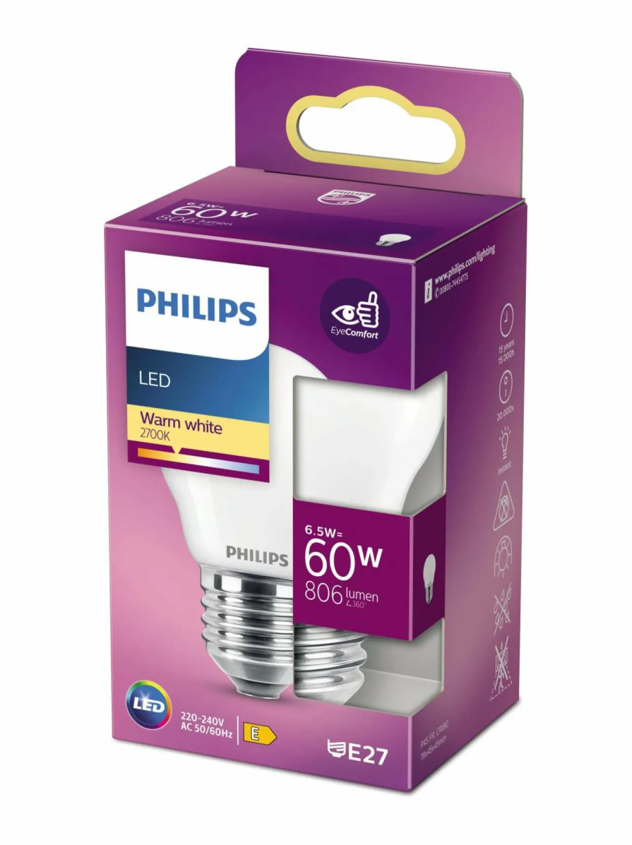 Lamput|Philips LED-lamppu classic WHITE