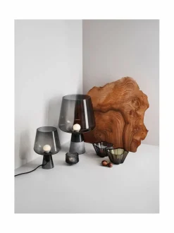 Pöytävalaisimet|Iittala Leimu-valaisin 240 x 165 mm HARMAA