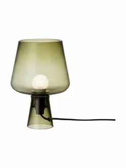 Pöytävalaisimet|Iittala Leimu-valaisin 240 x 165 mm SAMMALEENVIHREÄ