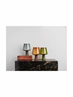 Pöytävalaisimet|Iittala Leimu-valaisin 240 x 165 mm SAMMALEENVIHREÄ