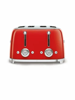 Leivänpaahtimet|Smeg Leivänpaahdin, 4 viipaleelle RED