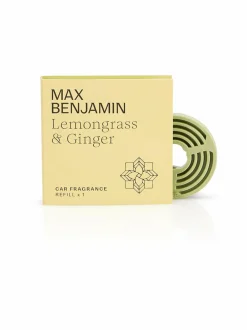 Huonetuoksut & Tuoksukynttilät|Max Benjamin Lemongrass and Ginger -autotuoksu LIGHT YELLOW
